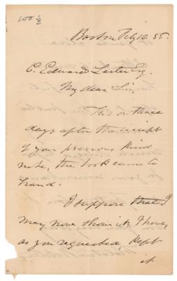 Lot #514 Fletcher Webster (2) Autograph Letters Signed - Image 2