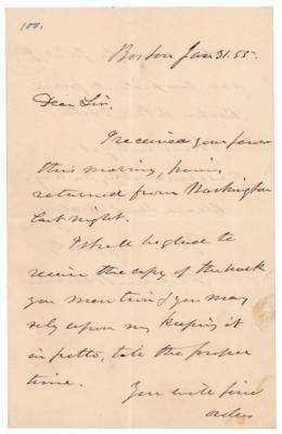 Lot #514 Fletcher Webster (2) Autograph Letters Signed - Image 3