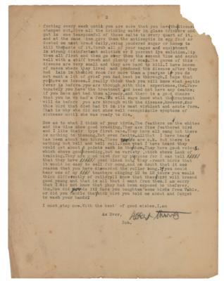 Lot #395 Robert Stroud: 