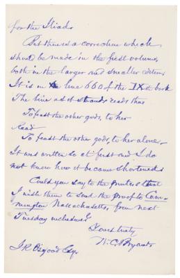 Lot #708 William Cullen Bryant Autograph Letter Signed - Image 2