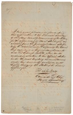 Lot #486 Thomas ap Catesby Jones Letter Signed - Image 1