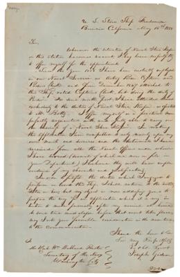 Lot #486 Thomas ap Catesby Jones Letter Signed - Image 2