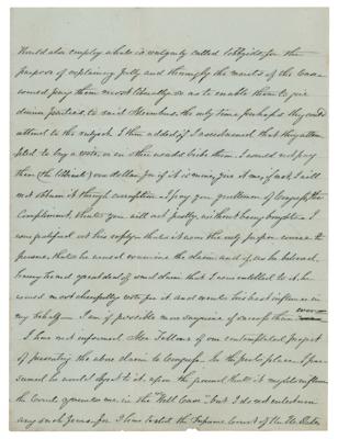 Lot #244 Myra Clark Gaines: Gaines outlines her political plot for the infamous 