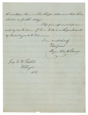 Lot #244 Myra Clark Gaines: Gaines outlines her political plot for the infamous 