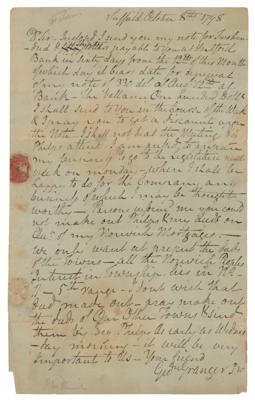 Lot #255 Gideon Granger: On a canceled Fourth of July celebration: 