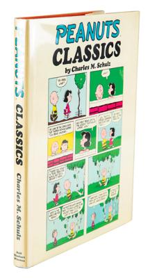 Lot #683 Charles Schulz: Beautiful large sketch of Snoopy inside a volume of 