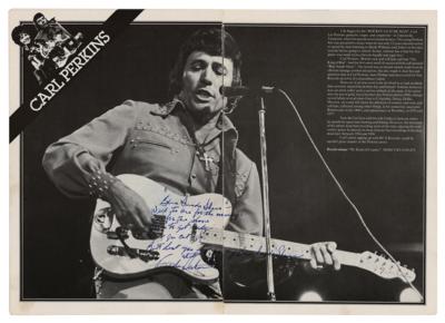 Lot #868 Carl Perkins Signed Program Page - Image 1