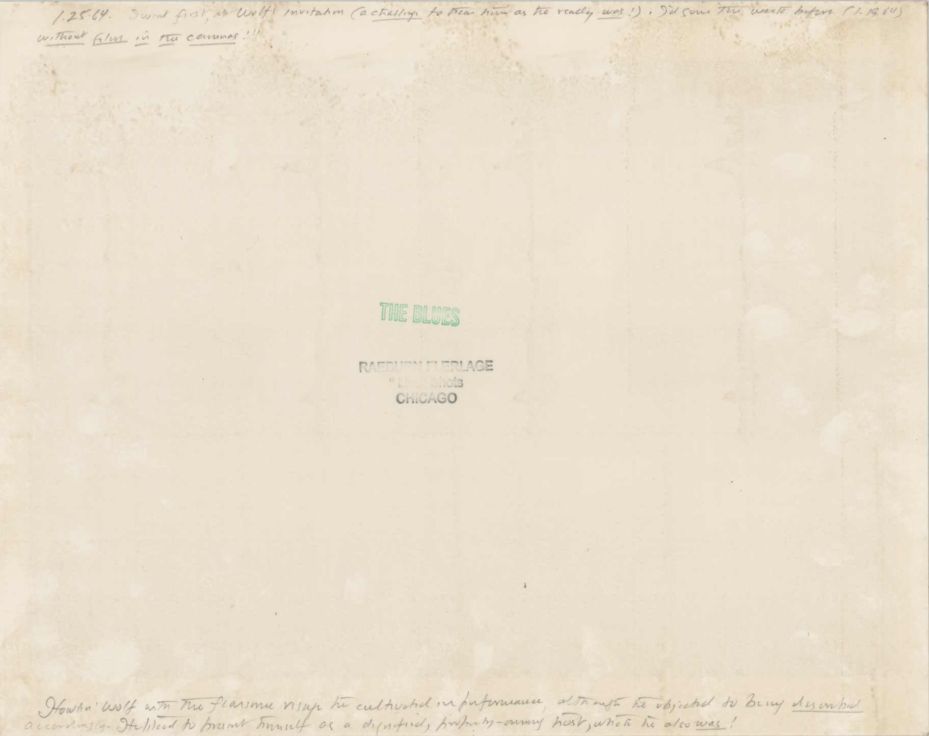 Lot #815 Howlin' Wolf Oversized Original Photograph - Image 2