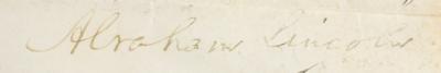 Lot #10 Abraham Lincoln: President Lincoln appoints a Gettysburg local as 