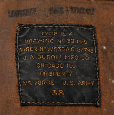 Lot #450 World War II: Lawrence Hall's USAAF 8th Air Force A-2 Flight Jacket Jacket - Image 4