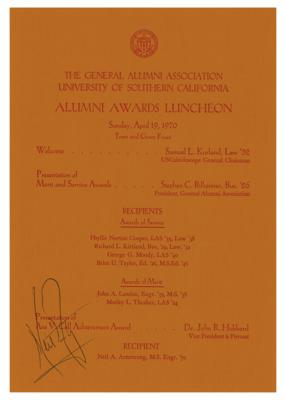 Lot #540 Neil Armstrong Signed Program