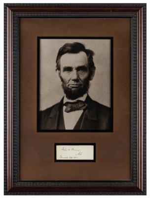 Lot #11 Abraham Lincoln Autograph Notation