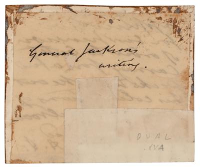 Lot #61 Andrew Jackson Autograph Endorsement Signed with Initials - Image 2