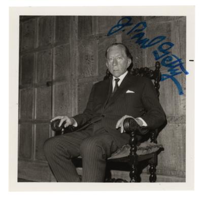 Lot #251 J. Paul Getty Signed Photograph