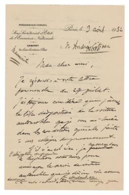 Lot #111 Andre Citroen Typed Letter Signed - Image 2