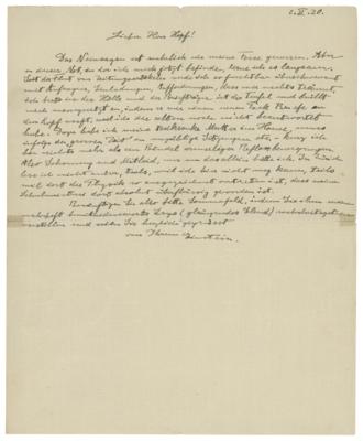 Lot #127 Albert Einstein: Einstein comments on his