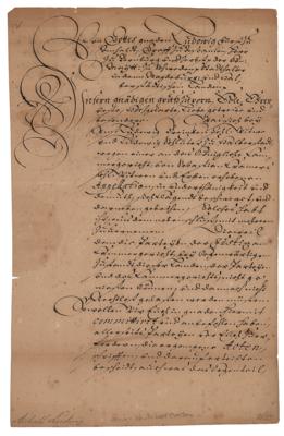 Lot #352 Prince Ludwig von Anhalt-Köthen Document Signed - Image 1