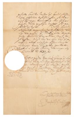 Lot #511 Thirty Years' War: Tilly, Bernard, and Traun (3) Autographs - Image 4