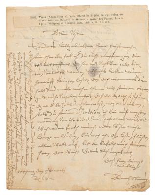 Lot #511 Thirty Years' War: Tilly, Bernard, and Traun (3) Autographs - Image 6