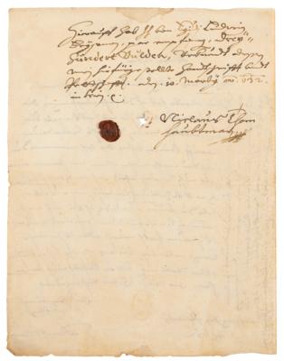 Lot #511 Thirty Years' War: Tilly, Bernard, and Traun (3) Autographs - Image 7