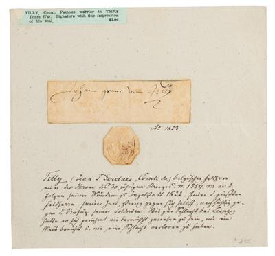 Lot #511 Thirty Years' War: Tilly, Bernard, and Traun (3) Autographs - Image 9