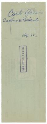 Lot #246 Carlo Gambino Endorsed Check