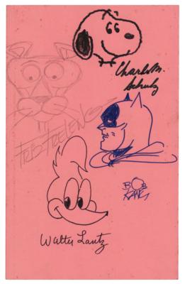 Lot #682 Cartoonists: Schulz, Kane, Lantz, and