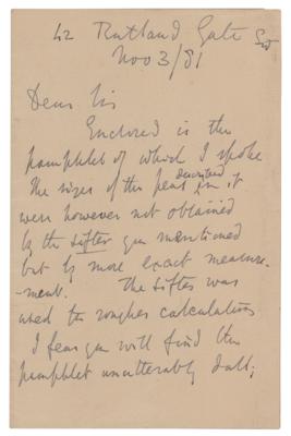 Lot #245 Francis Galton: Galton on his sweet pea