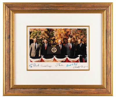 Lot #27 Five Presidents Signed Photograph - Image 2