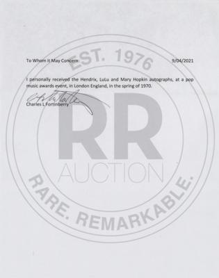 Lot #758 Jimi Hendrix Signature - Image 3