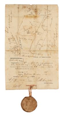 Lot #250 Georgia: Nathan Crawford Barnett Signed Survey - Image 1