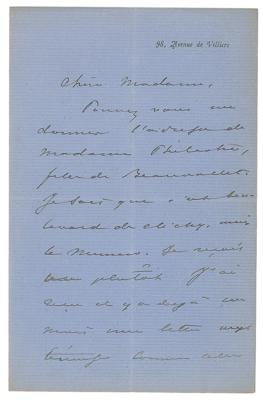 Lot #714 Alexandre Dumas, fils Autograph Letter