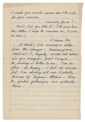 Lot #701 J. D. Salinger Autograph Letter Signed - Image 6