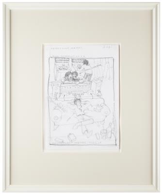 Lot #753 Beatles: Klaus Voormann Original Drawing of John Lennon at the Record Plant Studio - Image 2