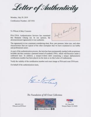 Lot #217 Madame Chiang Kai-shek Signature - Image 2