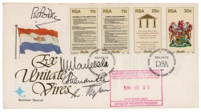 Lot #313 Nelson Mandela Signed Commemorative Cover