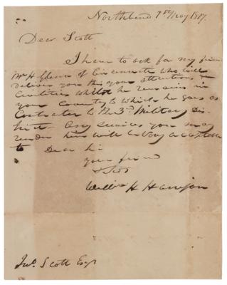 Lot #6 William Henry Harrison Autograph Letter