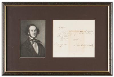 Lot #737 Felix Mendelssohn-Bartholdy Autograph