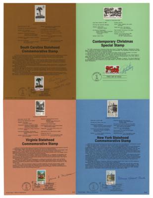 Lot #705 American Writers (4) Signed Stamp Sheets