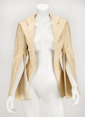 Lot #5608 The Hunger Ivory Open Front Brocade