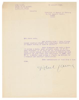 Lot #5077 Abel Gance Typed Letter Signed