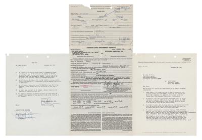 Lot #5476 Actors (3) Documents Signed