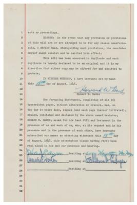 Lot #5079 Howard Hawks Document Signed - Image 1