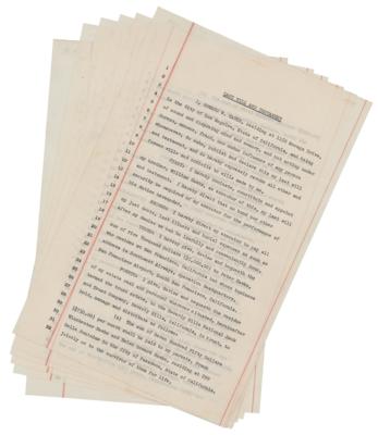 Lot #5079 Howard Hawks Document Signed - Image 2