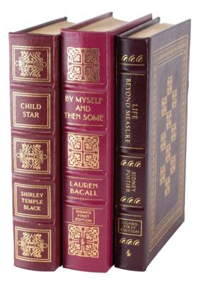 Lot #5500 Hollywood (3) Signed Books: Poitier, Bacall, and Temple - Image 1