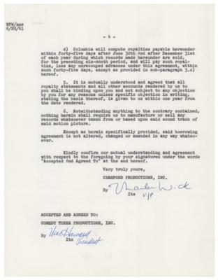 Lot #5451 Three Stooges Document Signed - Image 4