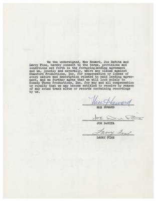Lot #5451 Three Stooges Document Signed - Image 5