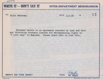 Lot #5540 Lucille Ball and Desi Arnaz Document Signed - Image 3