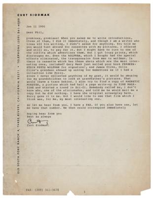 Lot #5471 Curt Siodmak Typed Letter Signed