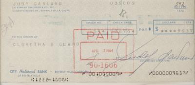 Lot #5048 Judy Garland Signed Check - Image 2